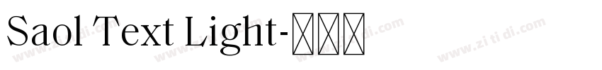 Saol Text Light字体转换